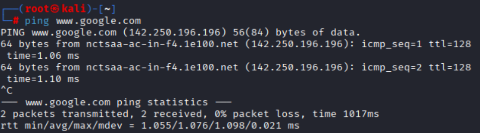 this is Kali user interface