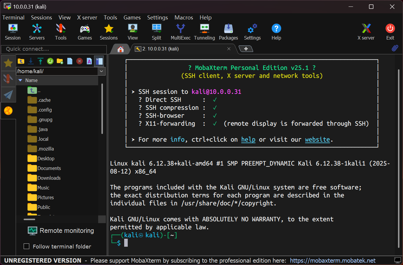 this is MobaXterm interface